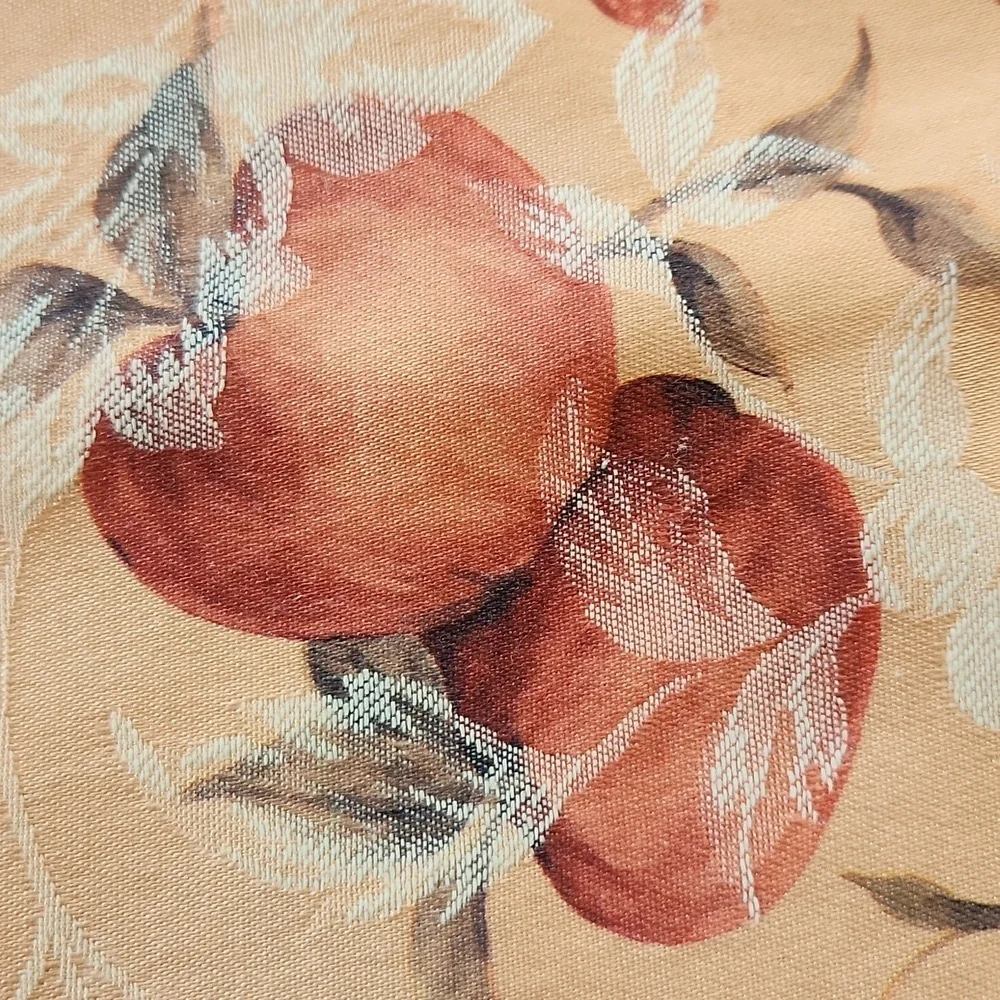 Fall Colors Tablecover With Fruit,  Vintage 82 X 56